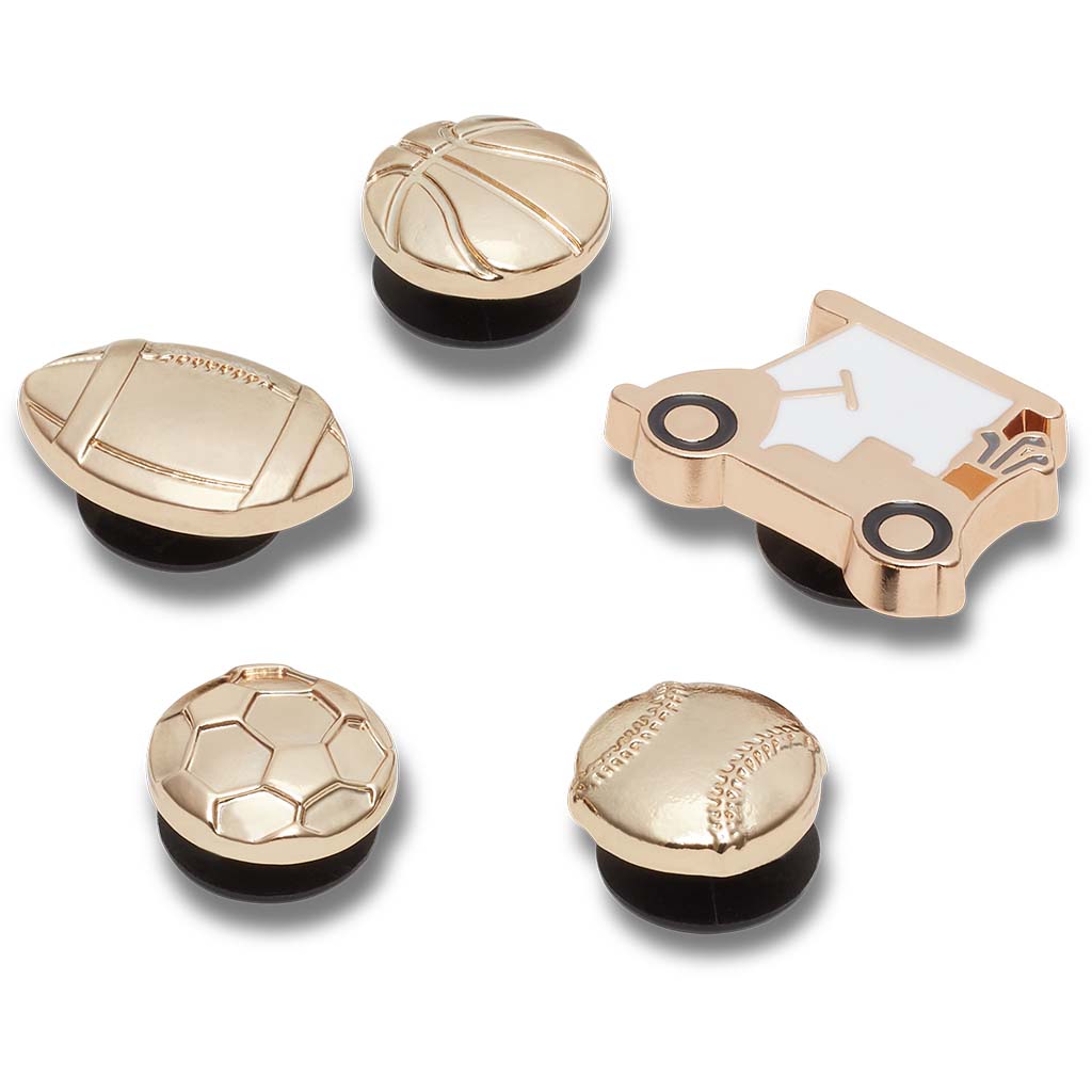 Jibbitz™ All Gold Sports 5 Pack