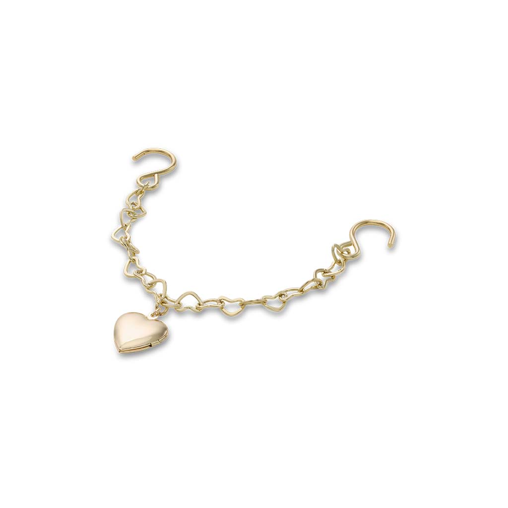 Jibbitz™ Gold Rivet Chain with Heart